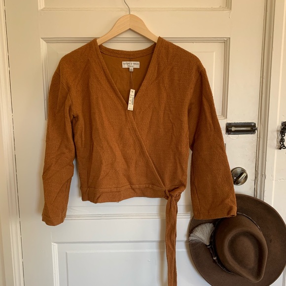Madewell Wrap Crop Top un Rust Color - Picture 1 of 1